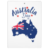 Australia Day Rood Blauw en Wit Klembord (Achterkant)