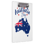 Australia Day Rood Blauw en Wit Klembord (Rechts)