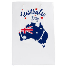 Australia Day Rood Blauw en Wit Medium Cadeauzakje