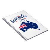 Australia Day Rood Blauw en Wit Notitieboek (Rechterzijde)