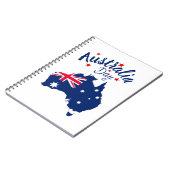 Australia Day Rood Blauw en Wit Notitieboek (Linkerzijde)