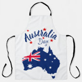 Australia Day Rood Blauw en Wit Schort (Voorkant)