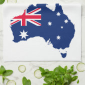 Australia Day Rood Blauw en Wit Theedoek (Gevouwen)