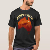 Australia Day Shirt Funny Australian Map Flag Patr (Voorkant)
