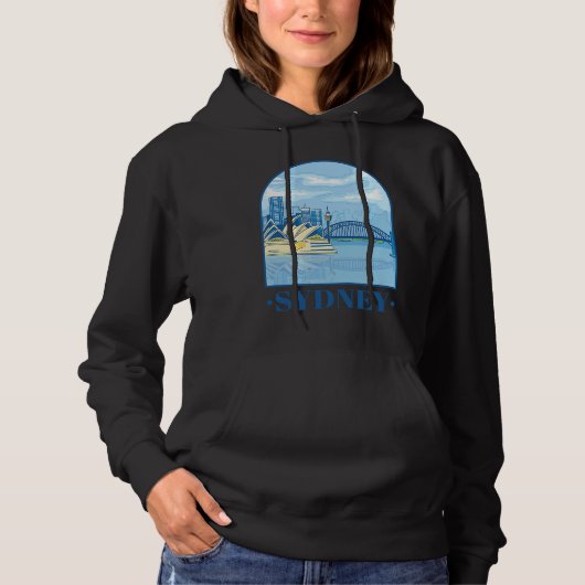 Australia Day  Tourists Australian Retro Happy Tra Hoodie (Voorkant)