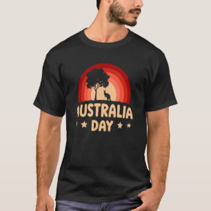 Australia Day Wallaby Wildlife Animal Kangaroo Whi T-shirt