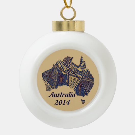 Australia Decorative Souvenir Map Ornament (Voorkant)