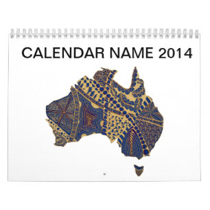 Australia Doodle Tan Red Kalender