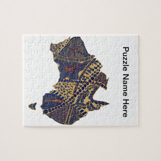 Australia Doodle Tan Red Legpuzzel (Horizontaal)