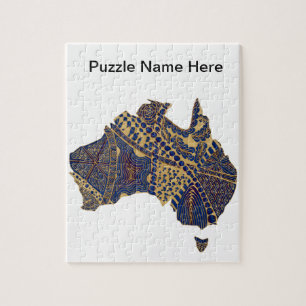 Australia Doodle Tan Red Legpuzzel