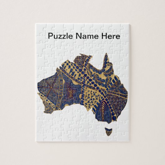 Australia Doodle Tan Red Legpuzzel (Verticaal)