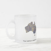 Australia Doodle Tan Red Matglas Koffiemok (Links)