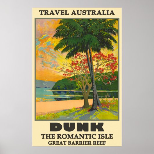 Australia Dunk Island, Great Barrier Beef Travel Poster (Voorkant)