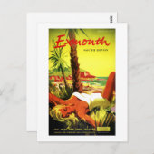 Australia Exmouth South Devon Vintage Poster Briefkaart (Voorkant / Achterkant)