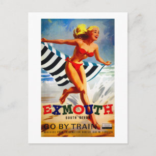 Australia Exmouth South Devon Vintage Poster Briefkaart