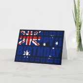 Australia Flag Birthday Card Kaart (Voorkant)