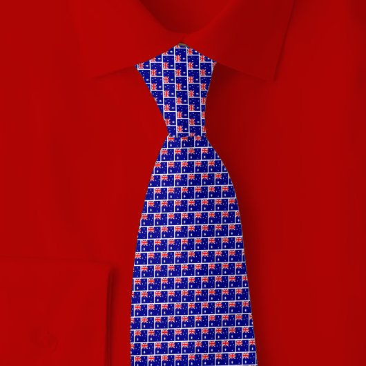 Australia Flag Brick Pattern Stropdas