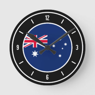 Australia Flag Elegant Ronde Klok
