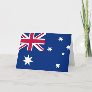 australia flag happy birthday card kaart