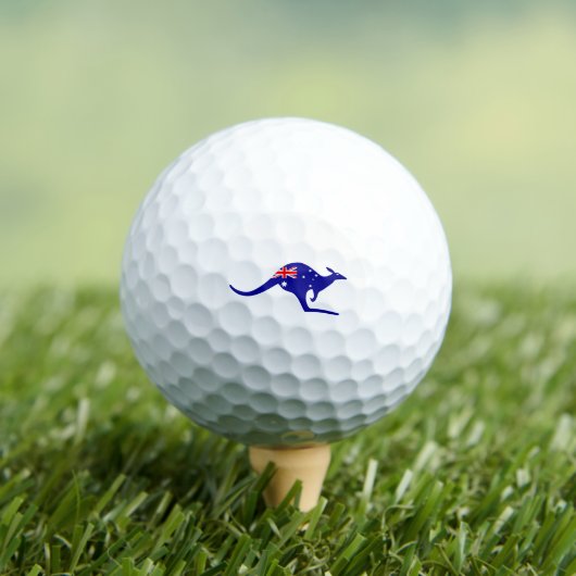 Australia Flag Kangaroo Golfballen (Insitu Shirt)