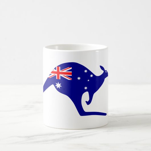Australia Flag Kangaroo Koffiemok (Center)