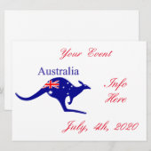 Australia Flag Kangaroo Thunder_Cove (Voorkant / Achterkant)