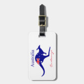 Australia Flag Kangaroo Thunder_Cove Bagagelabel (Voorkant verticaal)
