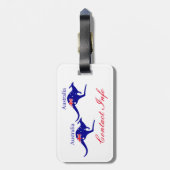 Australia Flag Kangaroo Thunder_Cove Bagagelabel (Achterkant verticaal)