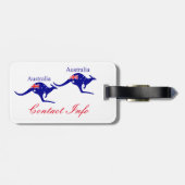Australia Flag Kangaroo Thunder_Cove Bagagelabel (Achterkant horizontaal)