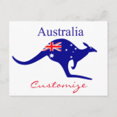 Australia Flag Kangaroo Thunder_Cove Briefkaart (Voorkant)