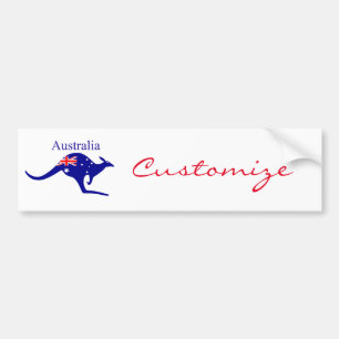 Australia Flag Kangaroo Thunder_Cove Bumpersticker