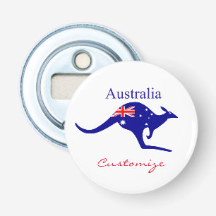 Australia Flag Kangaroo Thunder_Cove Button Flesopener