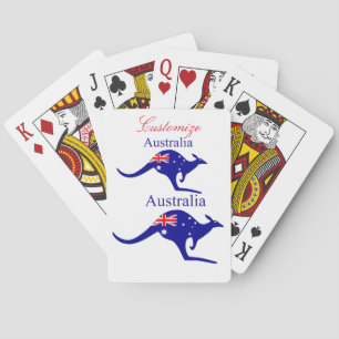 Australia Flag Kangaroo Thunder_Cove C Pokerkaarten