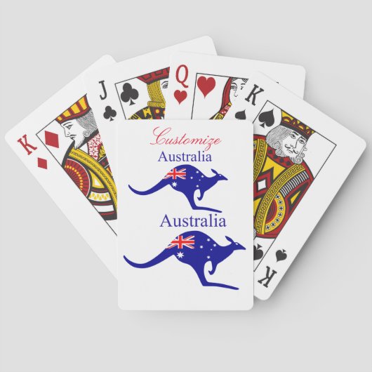 Australia Flag Kangaroo Thunder_Cove C Pokerkaarten (Achterkant)