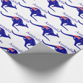 Australia Flag Kangaroo Thunder_Cove Cadeaupapier (Hoek)