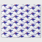 Australia Flag Kangaroo Thunder_Cove Cadeaupapier (Vlak)