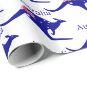 Australia Flag Kangaroo Thunder_Cove Cadeaupapier (Rol Hoek)