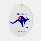 Australia Flag Kangaroo Thunder_Cove Keramisch Ornament (Rechts)