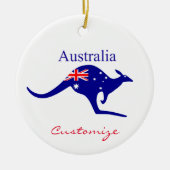 Australia Flag Kangaroo Thunder_Cove Keramisch Ornament (Voorkant)