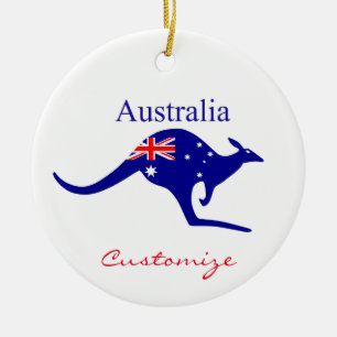 Australia Flag Kangaroo Thunder_Cove Keramisch Ornament