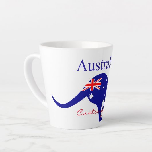 Australia Flag Kangaroo Thunder_Cove Latte Mok (Linkerhoek)