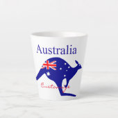 Australia Flag Kangaroo Thunder_Cove Latte Mok (Voorkant)