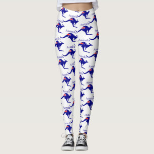 Australia Flag Kangaroo Thunder_Cove Leggings