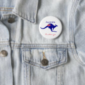 Australia Flag Kangaroo Thunder_Cove Ronde Button 5,7 Cm (In situ)