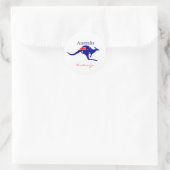 Australia Flag Kangaroo Thunder_Cove Ronde Sticker (Tas)
