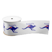 Australia Flag Kangaroo Thunder_Cove Satijnen Lint (Spoel)