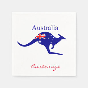 Australia Flag Kangaroo Thunder_Cove Servet