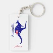 Australia Flag Kangaroo Thunder_Cove Sleutelhanger (achterkant)