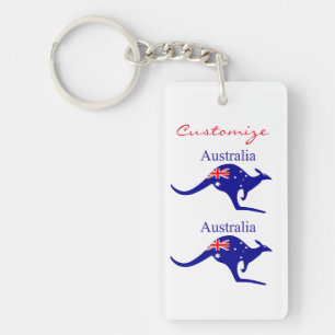 Australia Flag Kangaroo Thunder_Cove Sleutelhanger