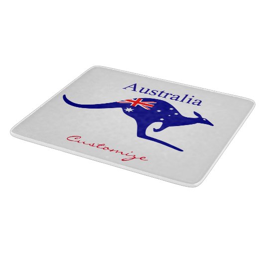 Australia Flag Kangaroo Thunder_Cove Snijplank (Hoek)